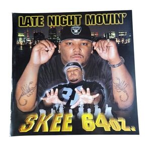 Skee‎ 64oz Late Night Movin 12x12 Double Sided Flat Promo Poster 90s Hip Hop